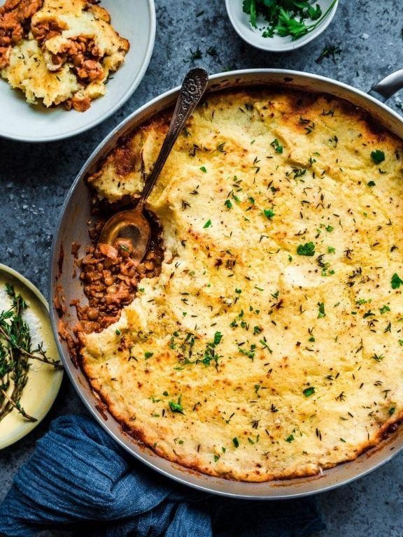 Lentil and Kale Vegan Shepherd’s Pie