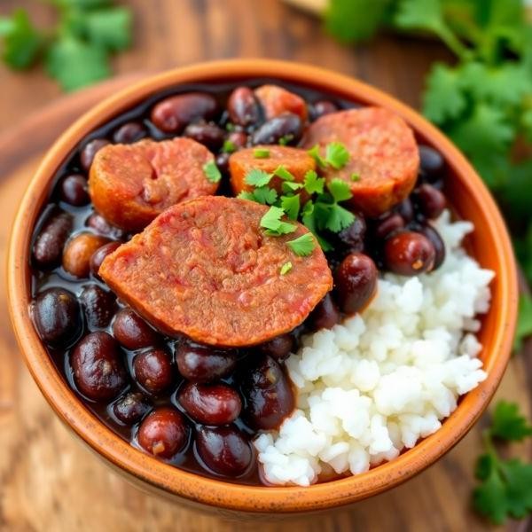 Light Feijoada with Turkey Sausage and Sweet Potatoes