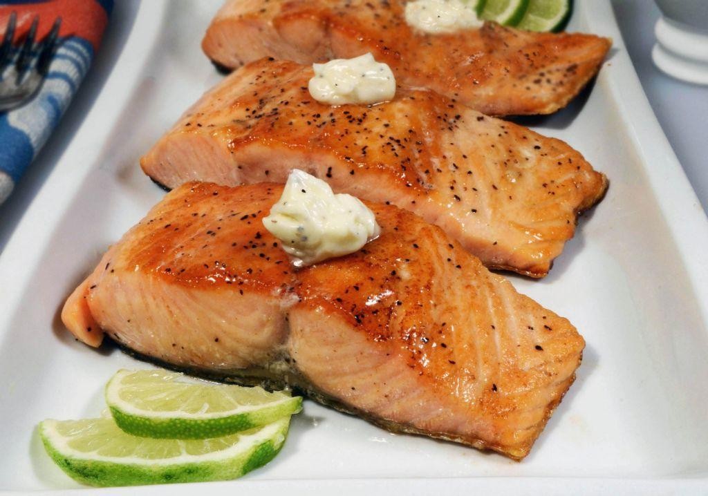 Lime Garlic Butter Salmon