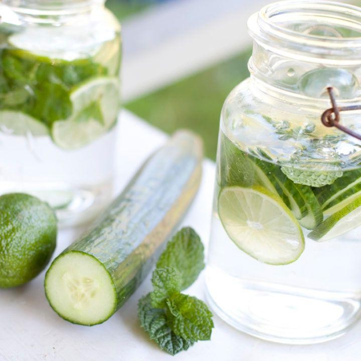Lime and Mint Cucumber Water