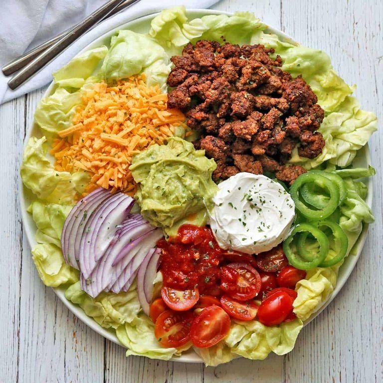 Low-Carb Keto Beef Taco Salad