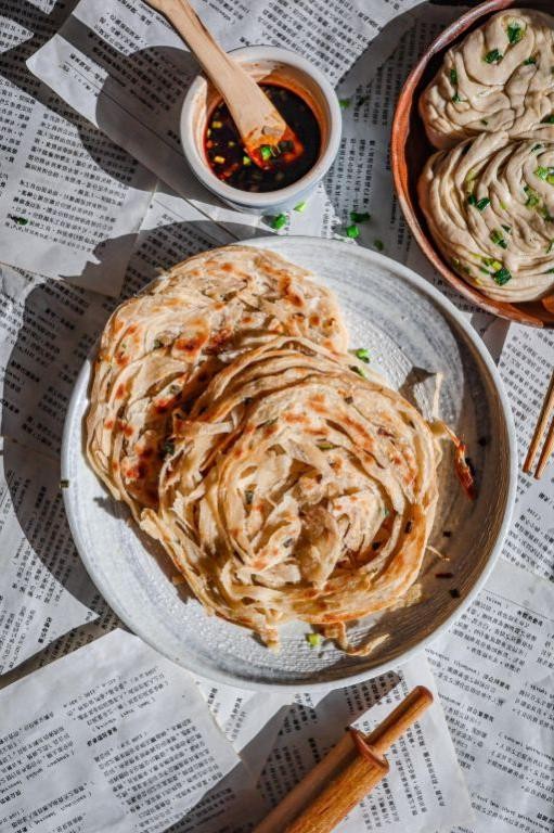 Luffa and Scallion Pancakes
