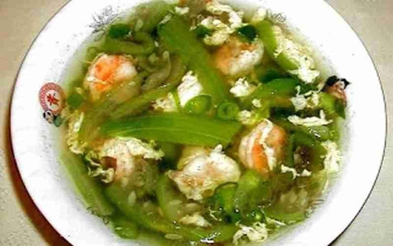 Luffa and Shrimp Clear Soup