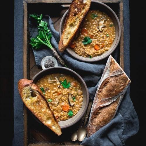 Maitake Mushroom and Lentil Stew