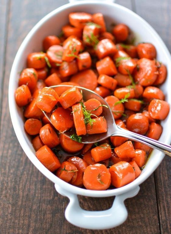 Maple Bourbon Glazed Carrots