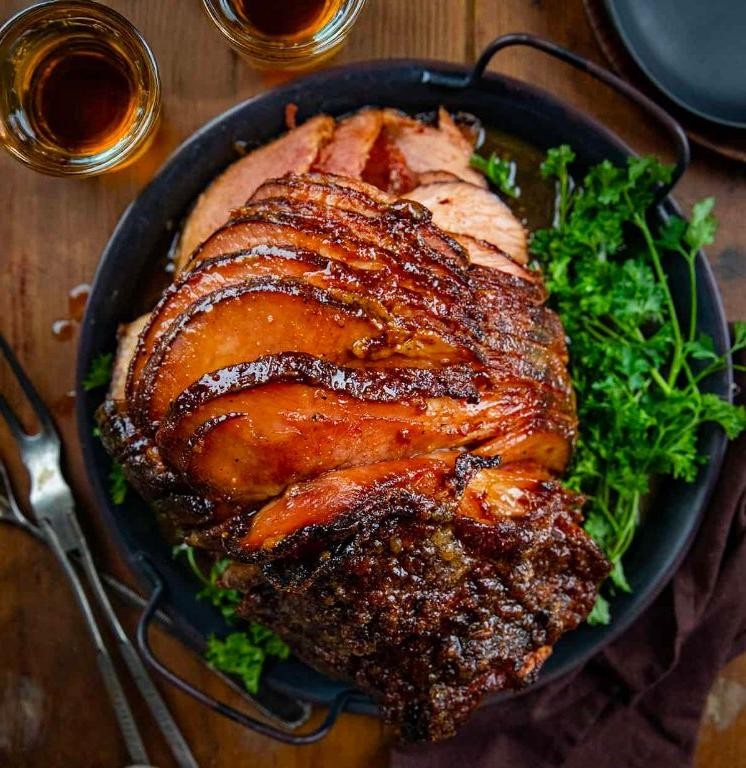 Maple Bourbon Glazed Spiral Ham