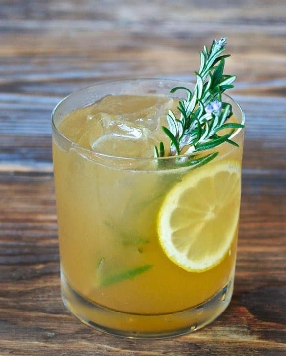 Maple Bourbon Smash with Rosemary