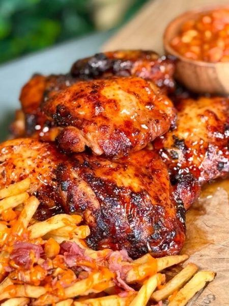 Maple Sriracha Breaded Chicken Thighs