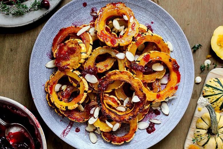 Maple-Glazed Delicata Squash Rings
