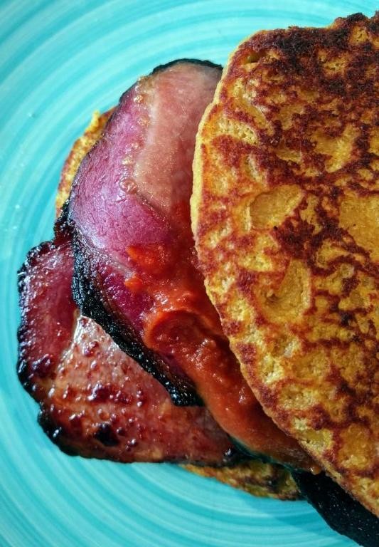 Marmite and Bacon Pancakes