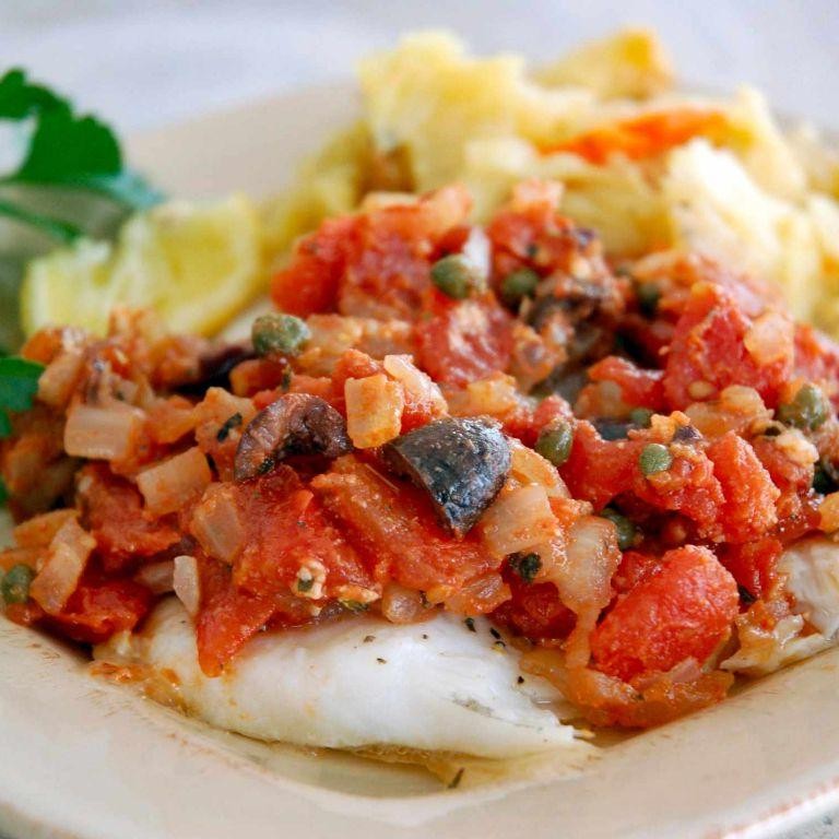 Mediterranean Style Grilled Flounder