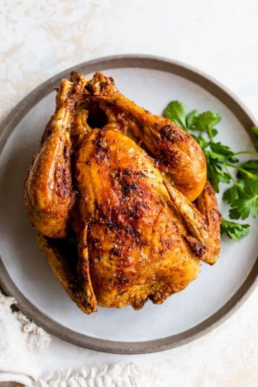 Mediterranean-Style Air Fryer Rotisserie Chicken