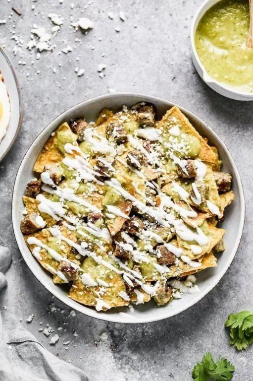 Mexican Crema Breakfast Chilaquiles