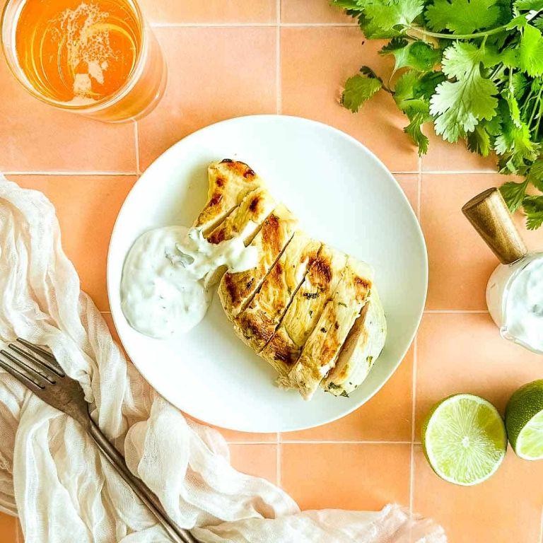 Mexican Crema Lime Marinated Grilled Chicken