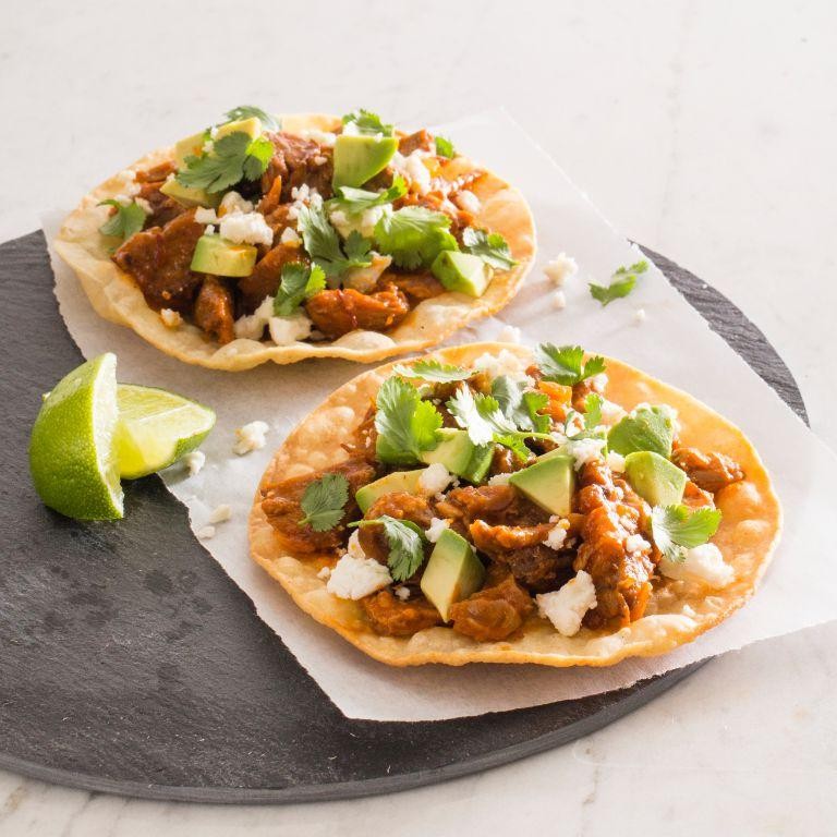 Mexican Pork Tinga Tostadas