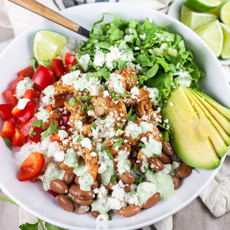 Mexican Rice with Shrimp and Avocado