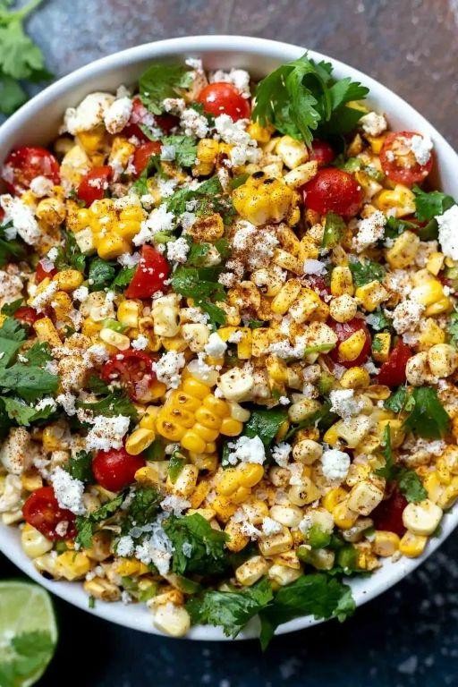 Mexican Street Corn Salad with Queso Fresco