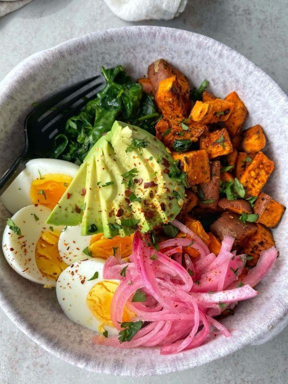 Microwave Sweet Potato Breakfast Bowl