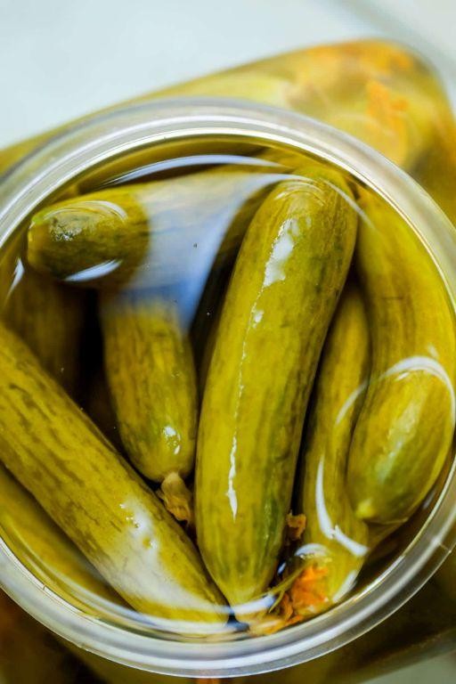 Middle Eastern Pickled Cucumbers with Mint
