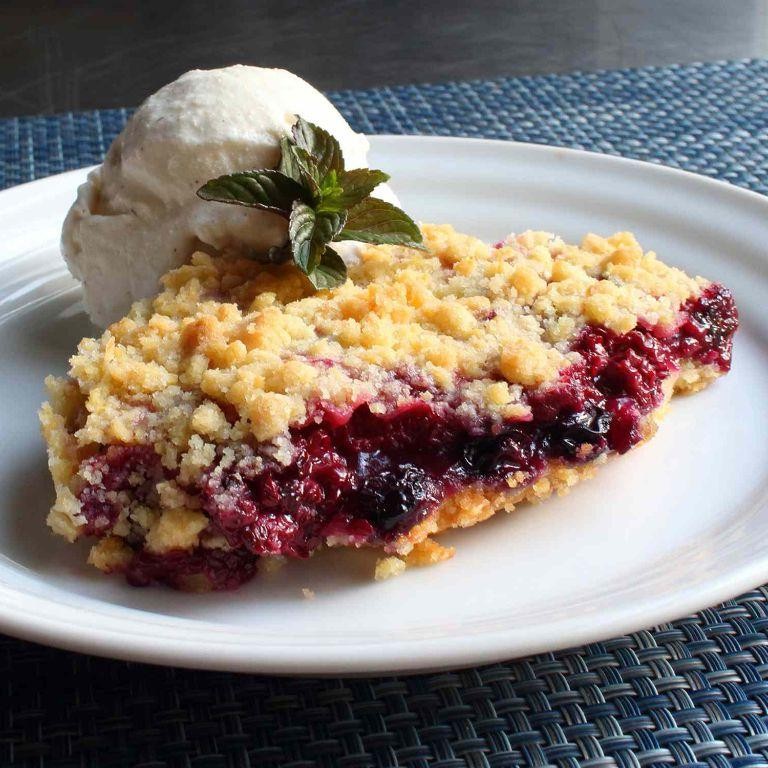 Mixed Berry Crumble with Lemon Zest Topping