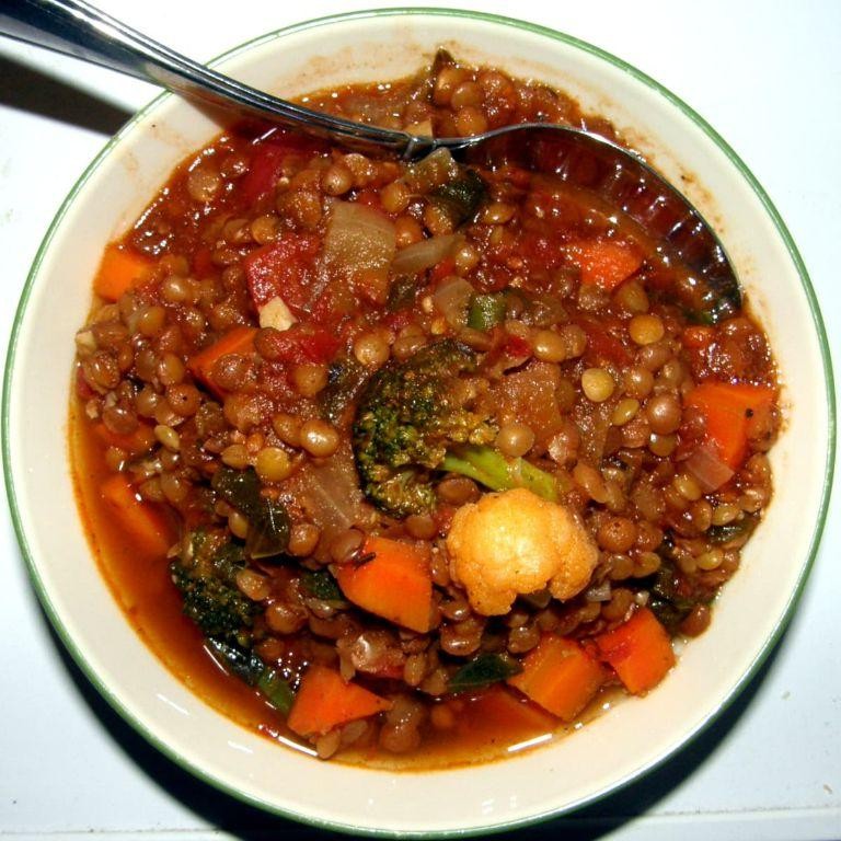 Moringa Leaf and Lentil Stew
