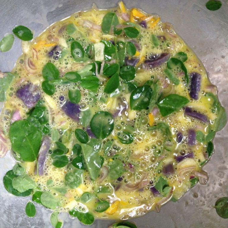 Moringa Leaf and Sweet Potato Hash