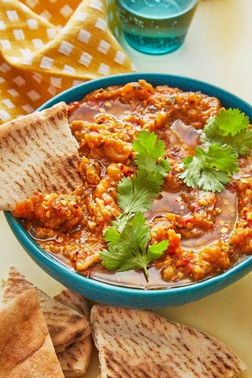 Moroccan Eggplant Zaalouk with Garlic and Cumin