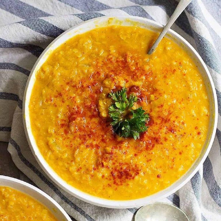 Moroccan Lentil Soup with Turmeric and Ginger