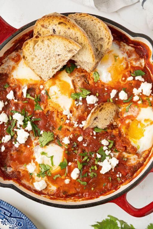 Moroccan-Inspired Shakshouka with Olives