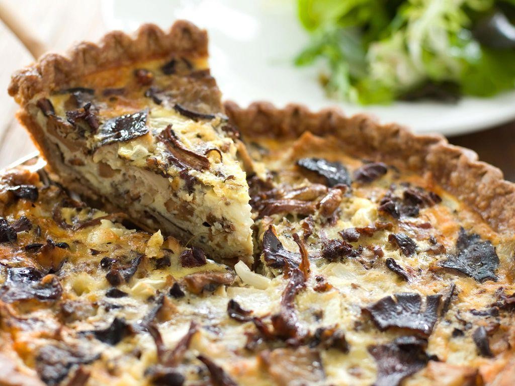 Mushroom and Gruyere Quiche