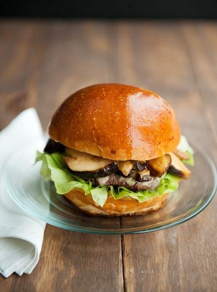 Mushroom and Gruyère Burger