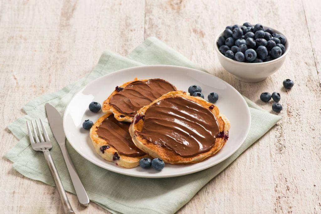 Nutella Pancakes with Berries