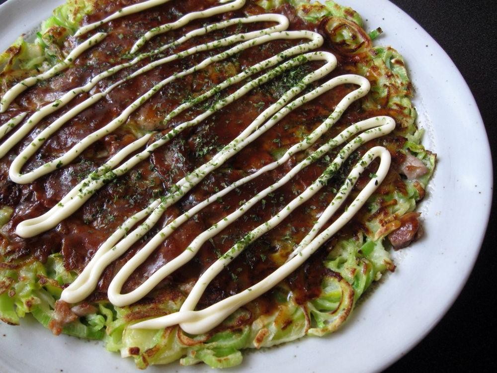 Okonomiyaki with Mushrooms and Leeks