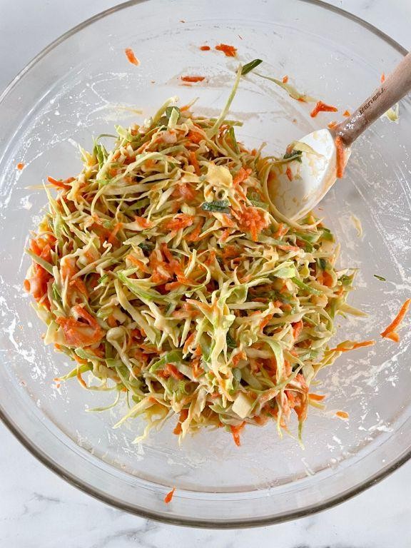 Okonomiyaki with Shredded Cabbage and Carrots