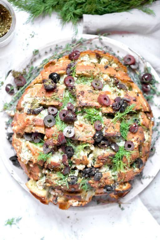 Olive Feta Pull Apart Bread