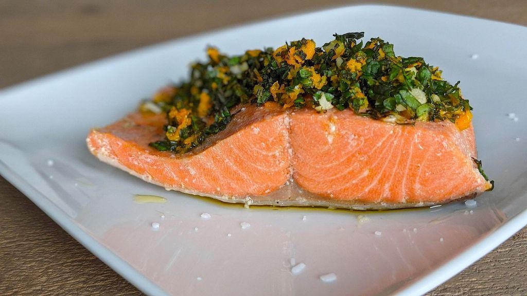 Olive Oil Poached Salmon