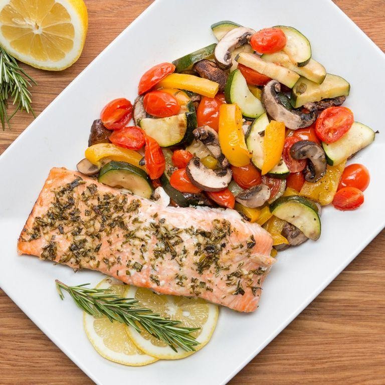 One-Pan Lemon Garlic Salmon and Veggies