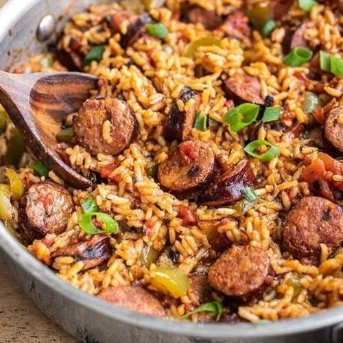 One-Pot Dirty Rice with Kielbasa
