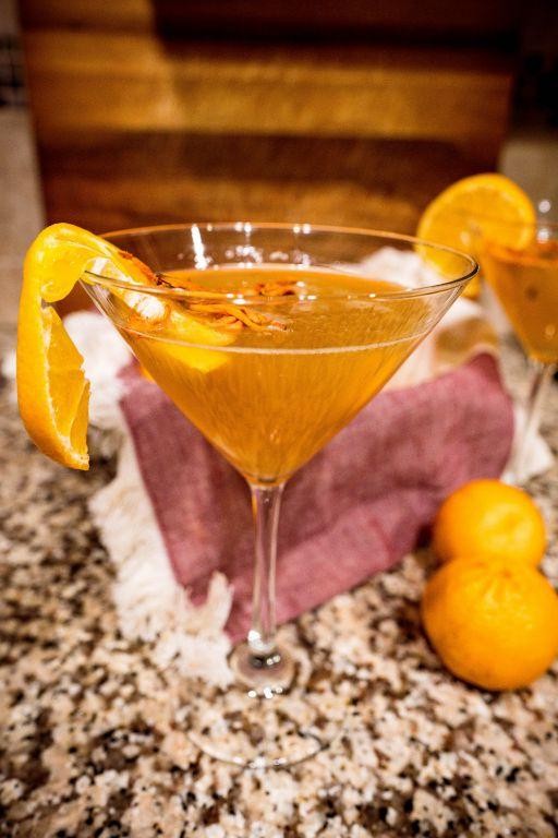 Orange Blossom Gin Martini with Citrus Zest