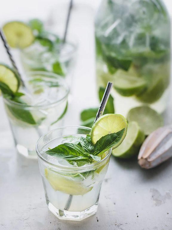 Orgeat Syrup Mojito with Lime and Basil