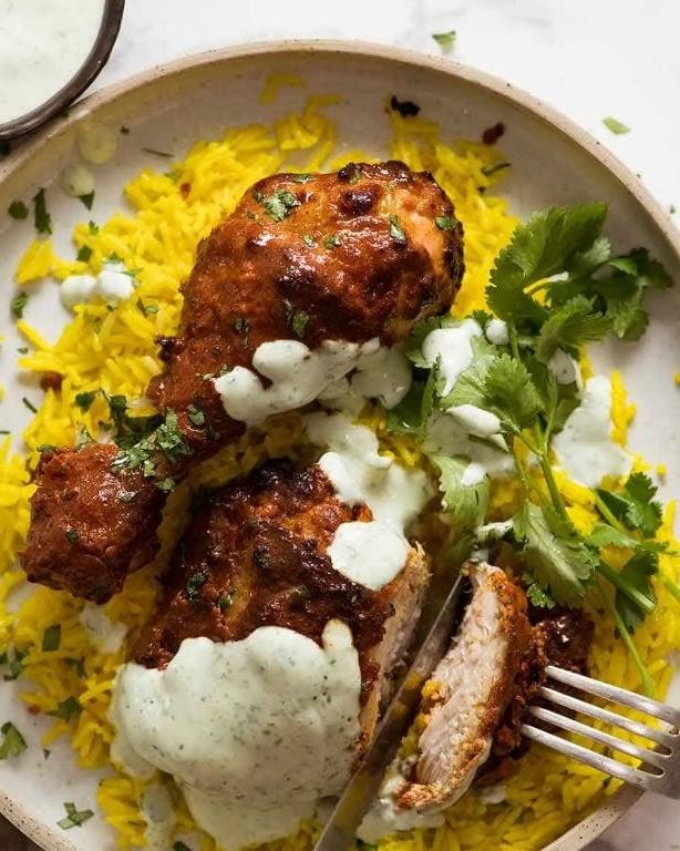 Oven-Baked Tandoori Chicken with Turmeric