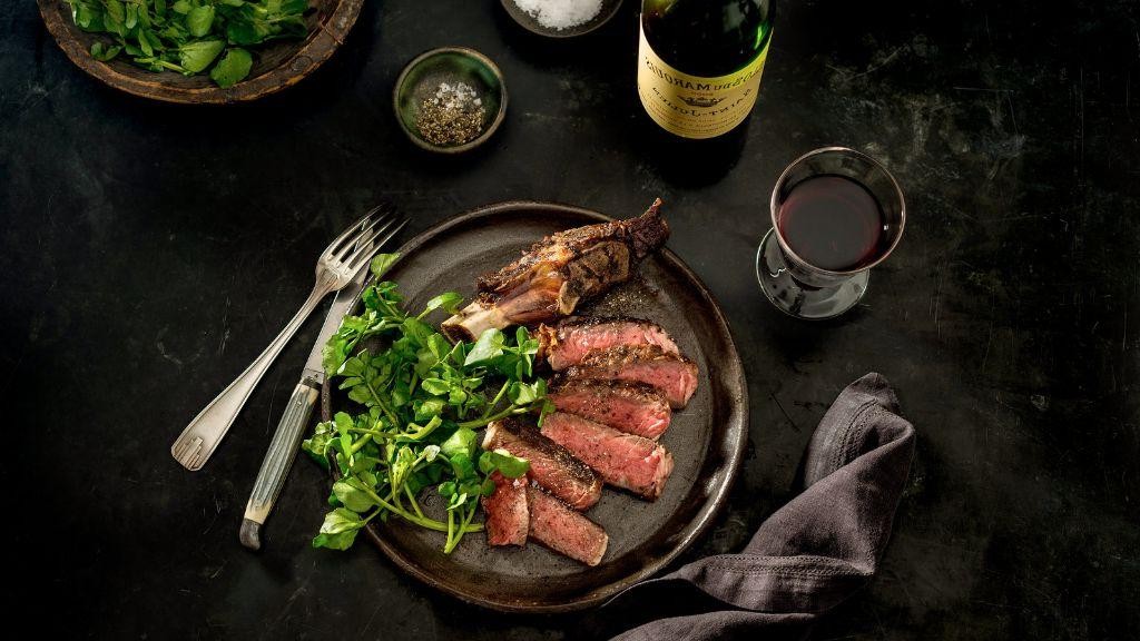 Pan-Seared Coulotte Steak with Red Wine Reduction
