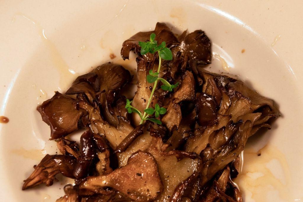 Pan-Seared Maitake Mushrooms with Balsamic Glaze