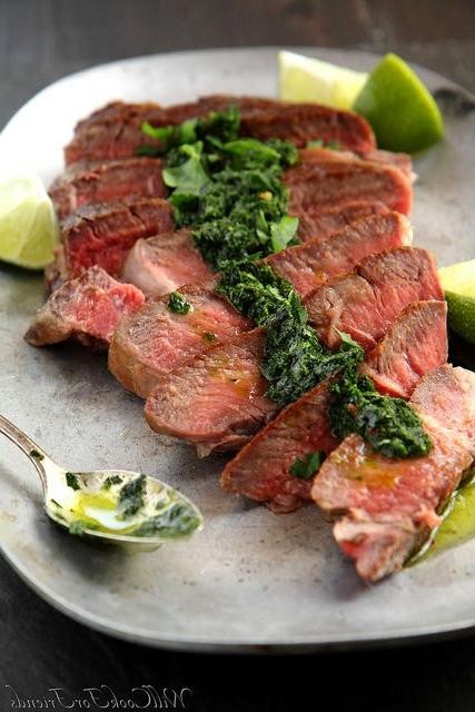 Pan-Seared Ribeye Steak with Chimichurri