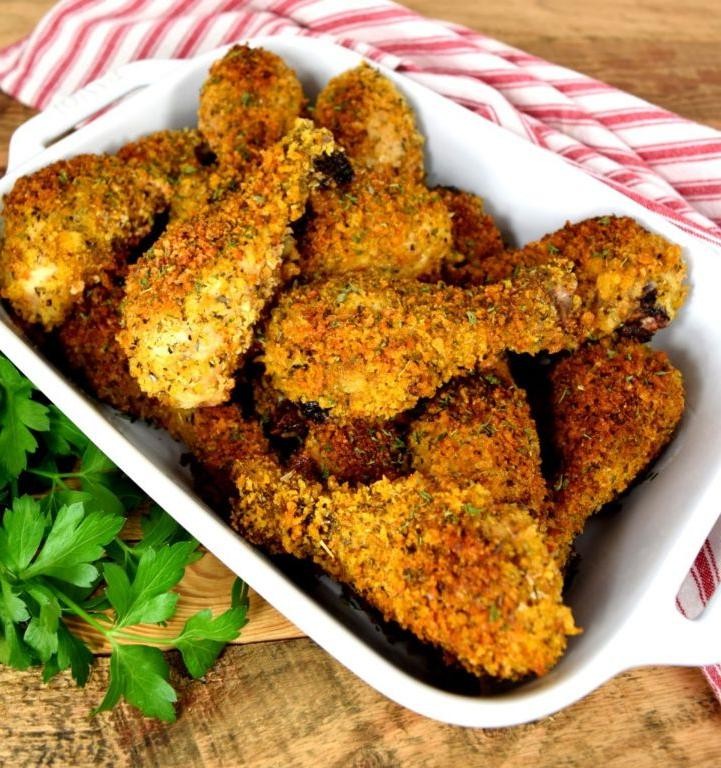 Panko-Crusted Baked Chicken Legs