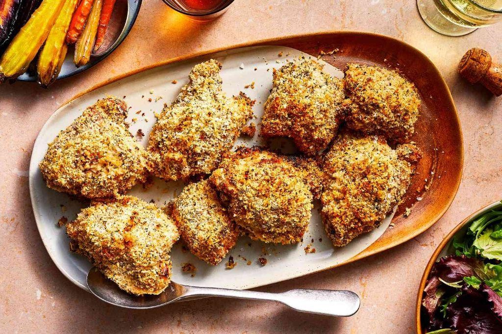 Panko-Crusted Parmesan Chicken Thighs