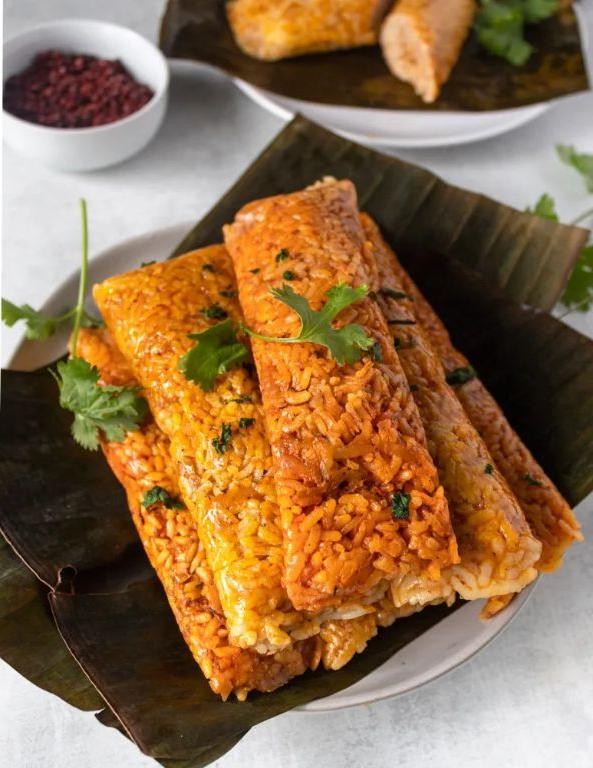 Pasteles de Arroz with Sazon Seasoning