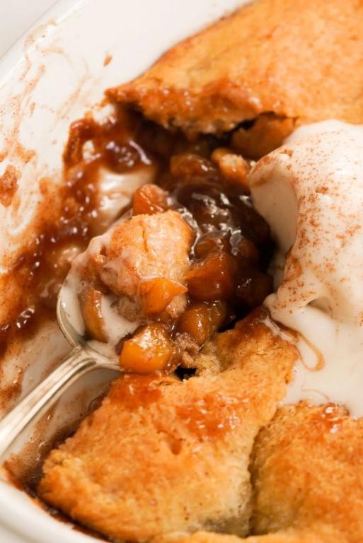 Peach Cobbler Crescent Rolls
