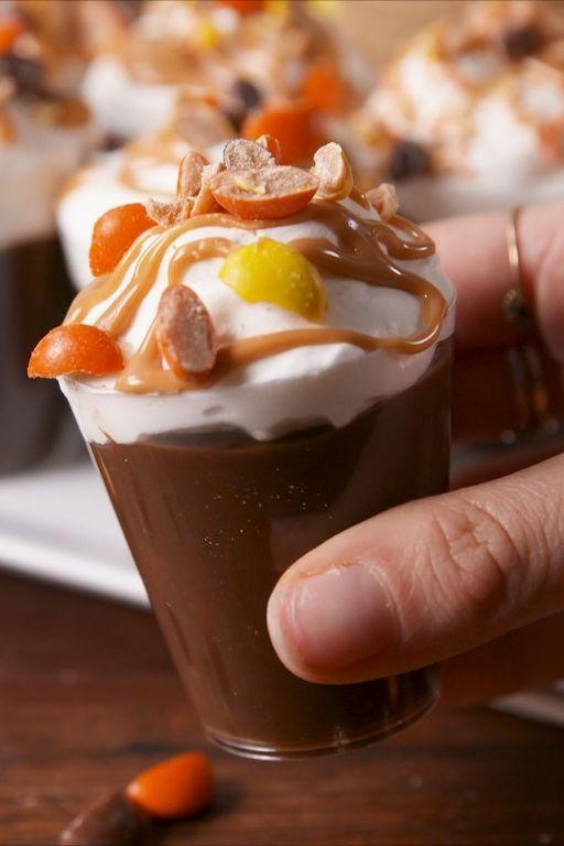 Peanut Butter Cup Pudding Shots