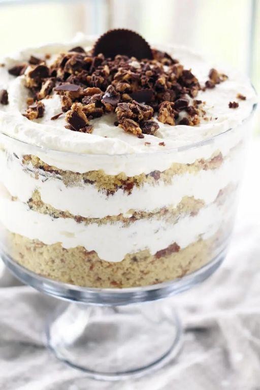 Peanut Butter Cup Punch Bowl Cake